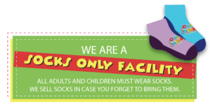 Cheeky Monkeys Playland has a Socks-only Policy