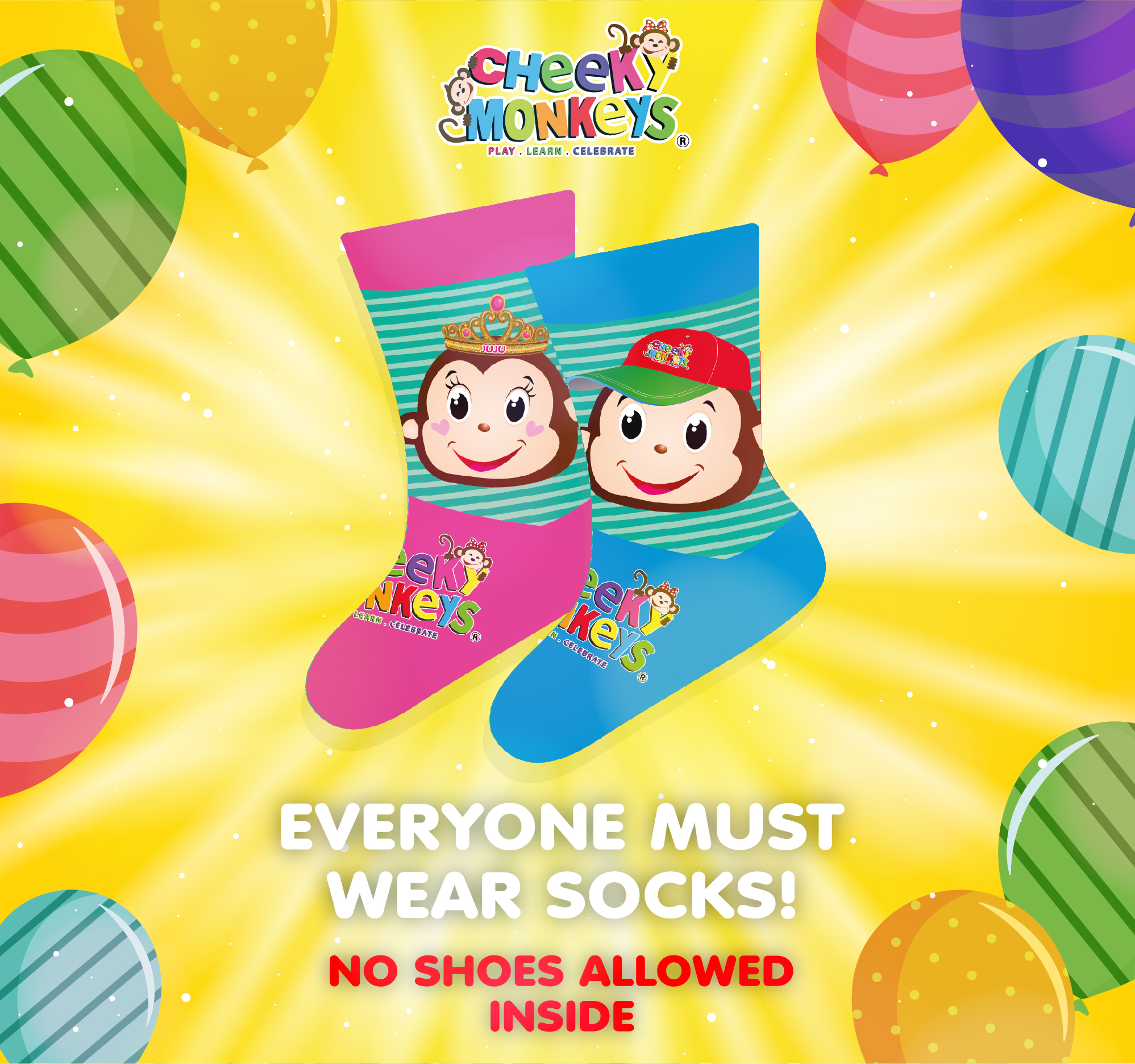 Cheeky Monkeys Philippines - Socks Only Policy